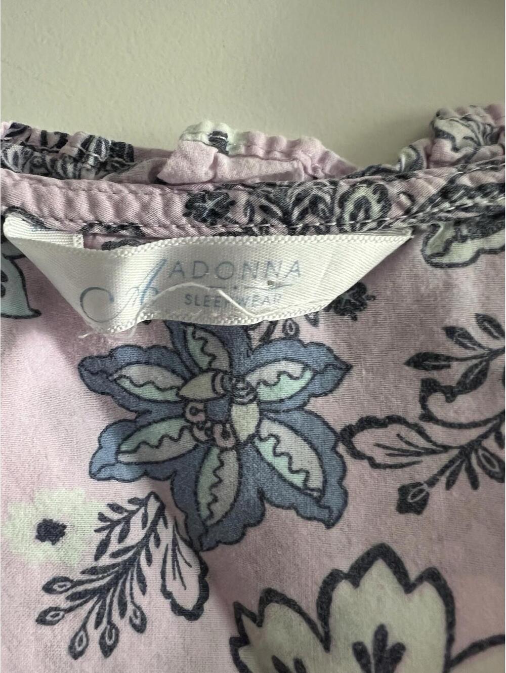 Adonna Floral 100% Cotton Cottagecore Prairie Nightgown Sz S Purple Ruffles - Picture 4 of 7